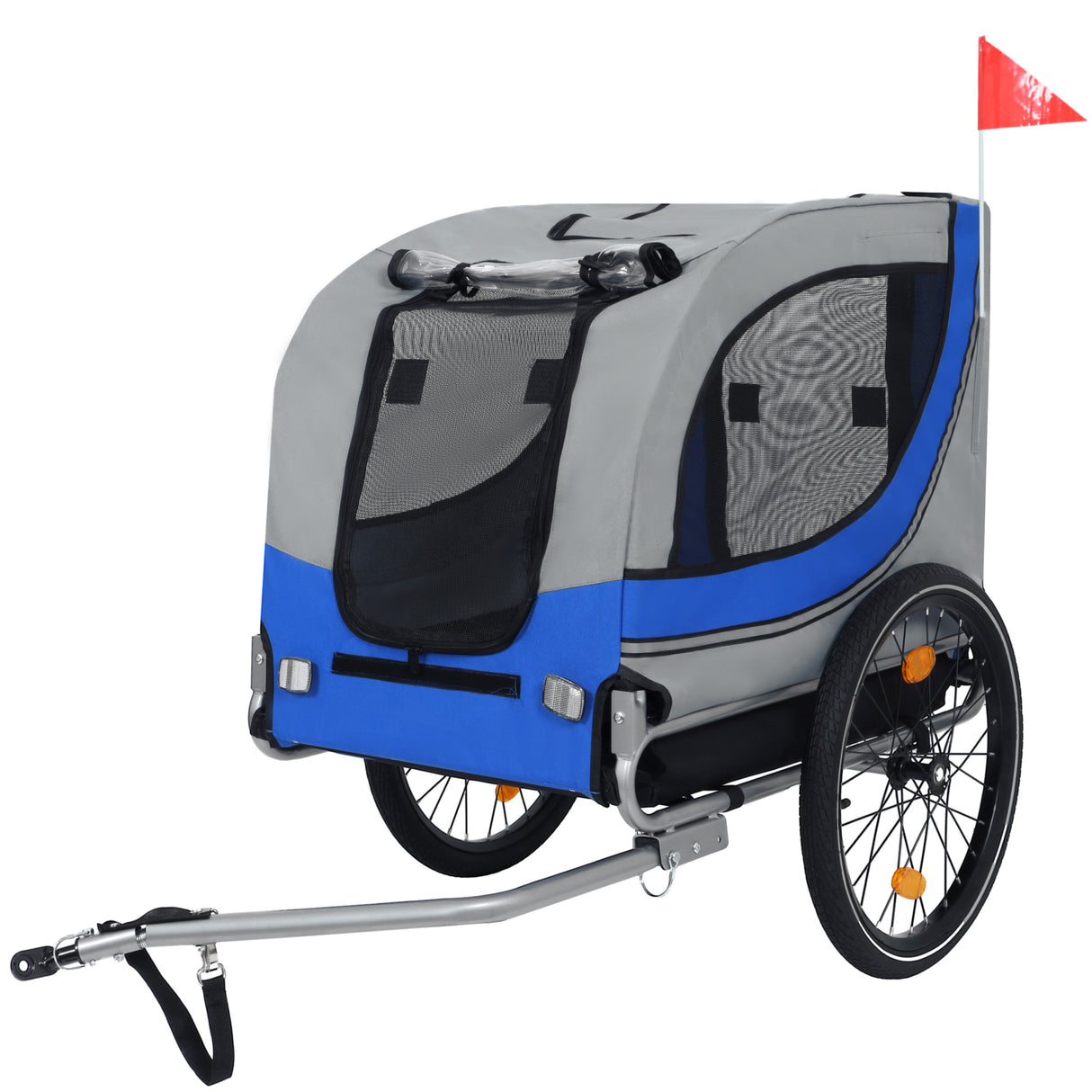 Large Folding Bike Trailer for Dogs – 66LB Capacity All-Terrain Pet Carrier