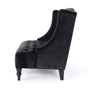 Nurturing - Upholstered Loveseat With Wing Back And Diamond Tufting