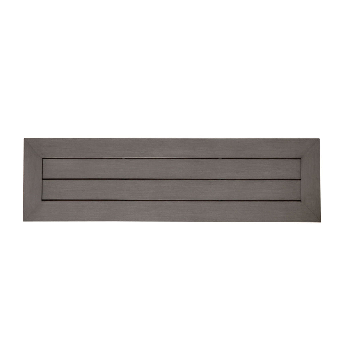 Modern Aluminum Outdoor Dining Bench With X Base - Dark Gray