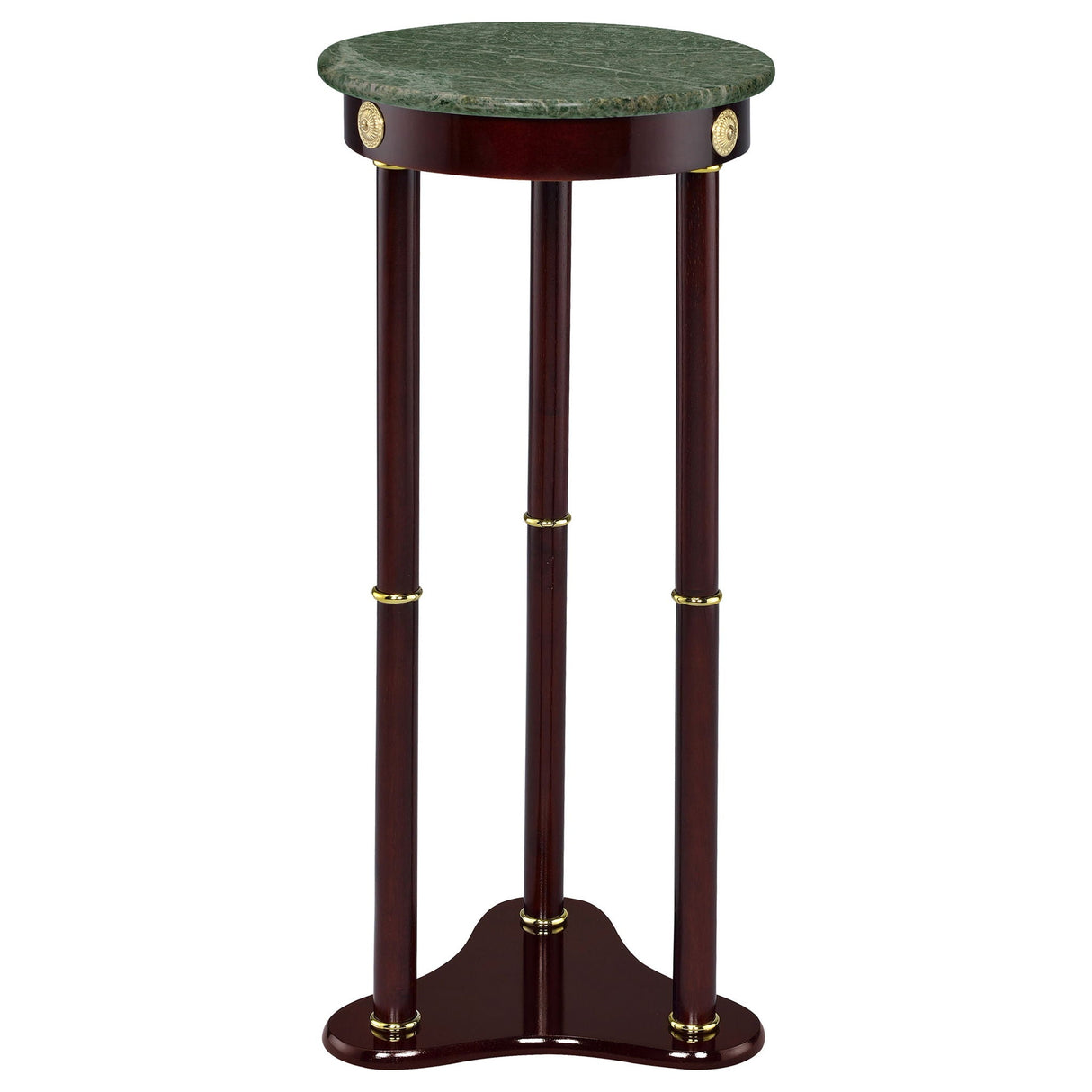 Edie Round Marble Top Plant Stand Merlot