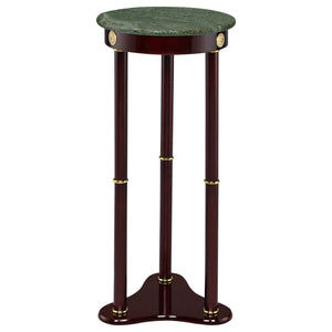 Edie Round Marble Top Plant Stand Merlot
