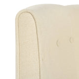 Modern Club Chair with Button-Tufted Back & Tonal Piping