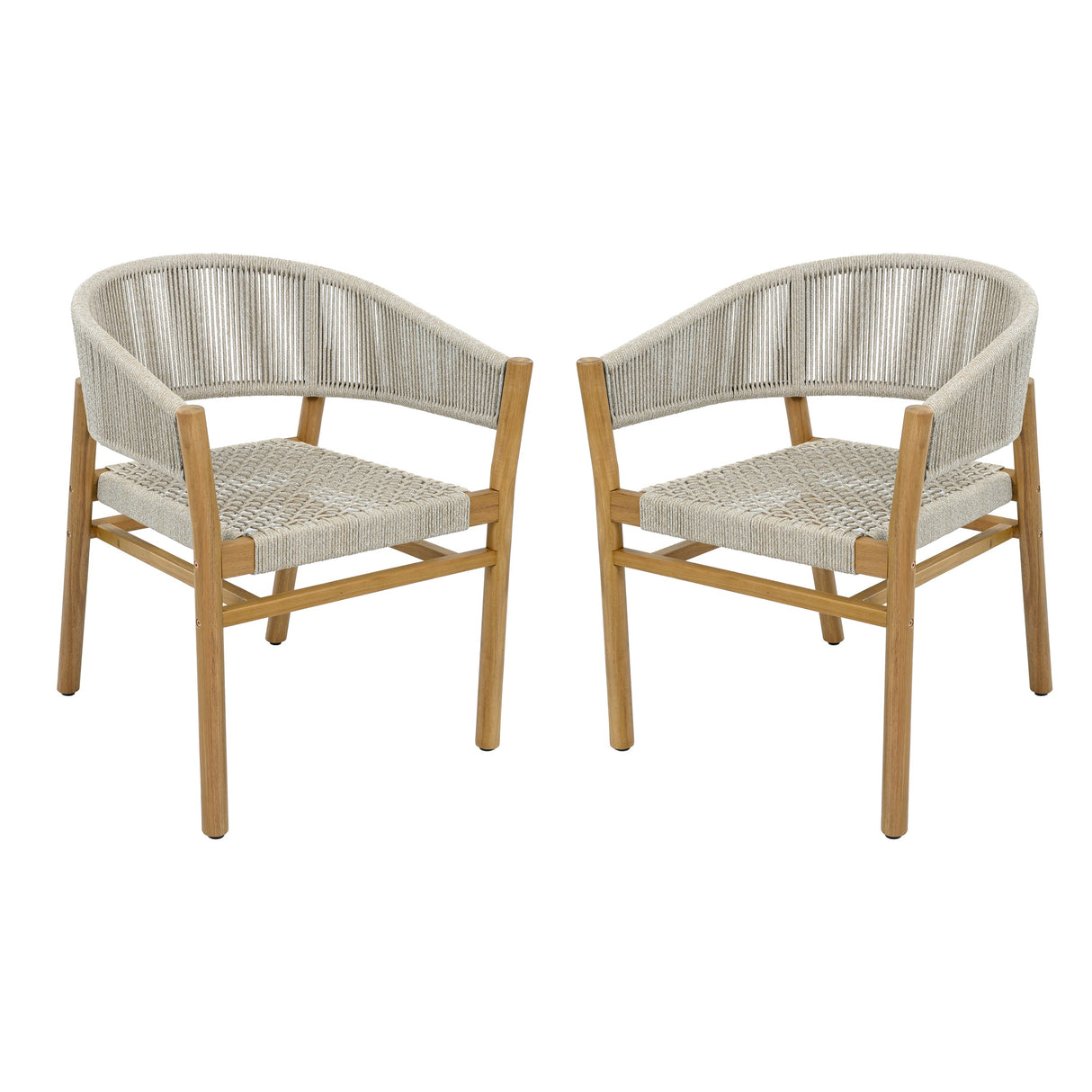 Outdoor Accent Chair Set for 2 Persons