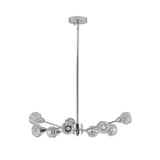 28' Modern Crystal Chandeliers9 Lights Chrome Chandelier for Living Room BedroomDining Room Chandelier Over TableKitchen Light Fixtures (Bulbs Not Included)