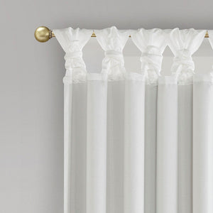 Twist Tab Total Blackout Window Curtain Panel White 50x95