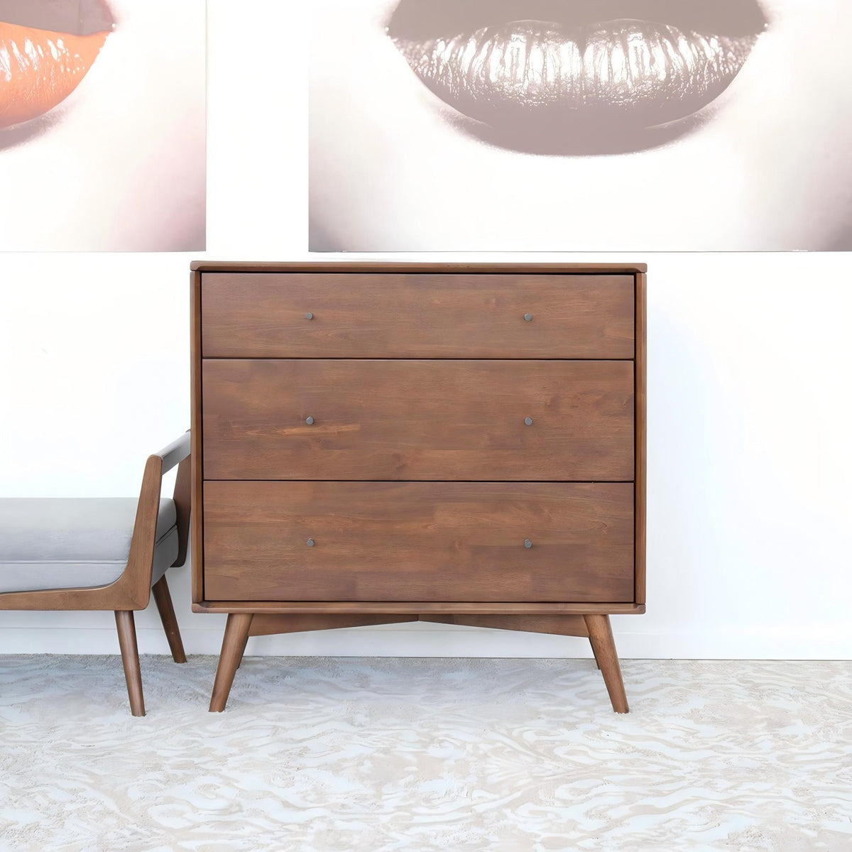 Caroline - Dresser 3 Drawer - Brown / Wood