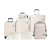 9-Piece Set (20'24'28 + a backpack, a toiletry bag, and 4 storage bags) WHITE