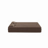 Modern Floor Sofa with 2 Pillows, Convertible Teddy Fabric Foam Filled Bed