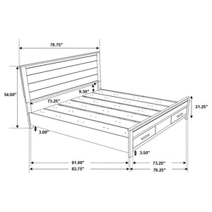 Greely - Eastern King Storage Bed - Brown