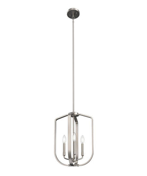 Ettore 14"W 3-Light Pendant Light Fixture by Kichler Brushed Nickel Finish