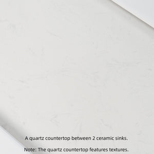 Double Sink Bathroom Vanity With Quartz Countertop