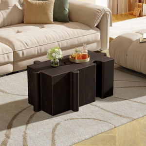 Puzzle Art Side Table, Modular Concave Edge MGO Table