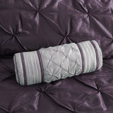 7 Piece Tufted Comforter Set Plum Full
