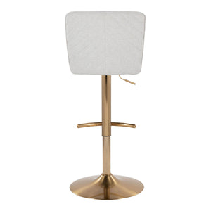 Henry - Contemporary Adjustable Barstool With Swivel With Rounded T Footrest (Set of 2)