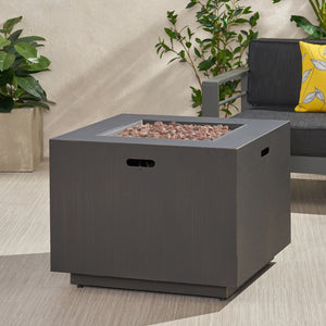 Outdoor Patio Gas Burning Fire Pit Table 50, 000 Btu, Square