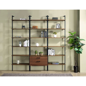 Christy - Owens - 6 Shelf Wall Bookshelf - Walnut