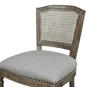 Triomphe Rattan Wicker High Back Armless Counter Bar Stool