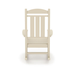 Traditional Porch Rocker Classic HDPE Poly Lumber For Porch, Patio, And Garden Comfort