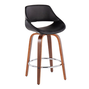 Mid-Century Modern Fixed-Height Counter Stool
