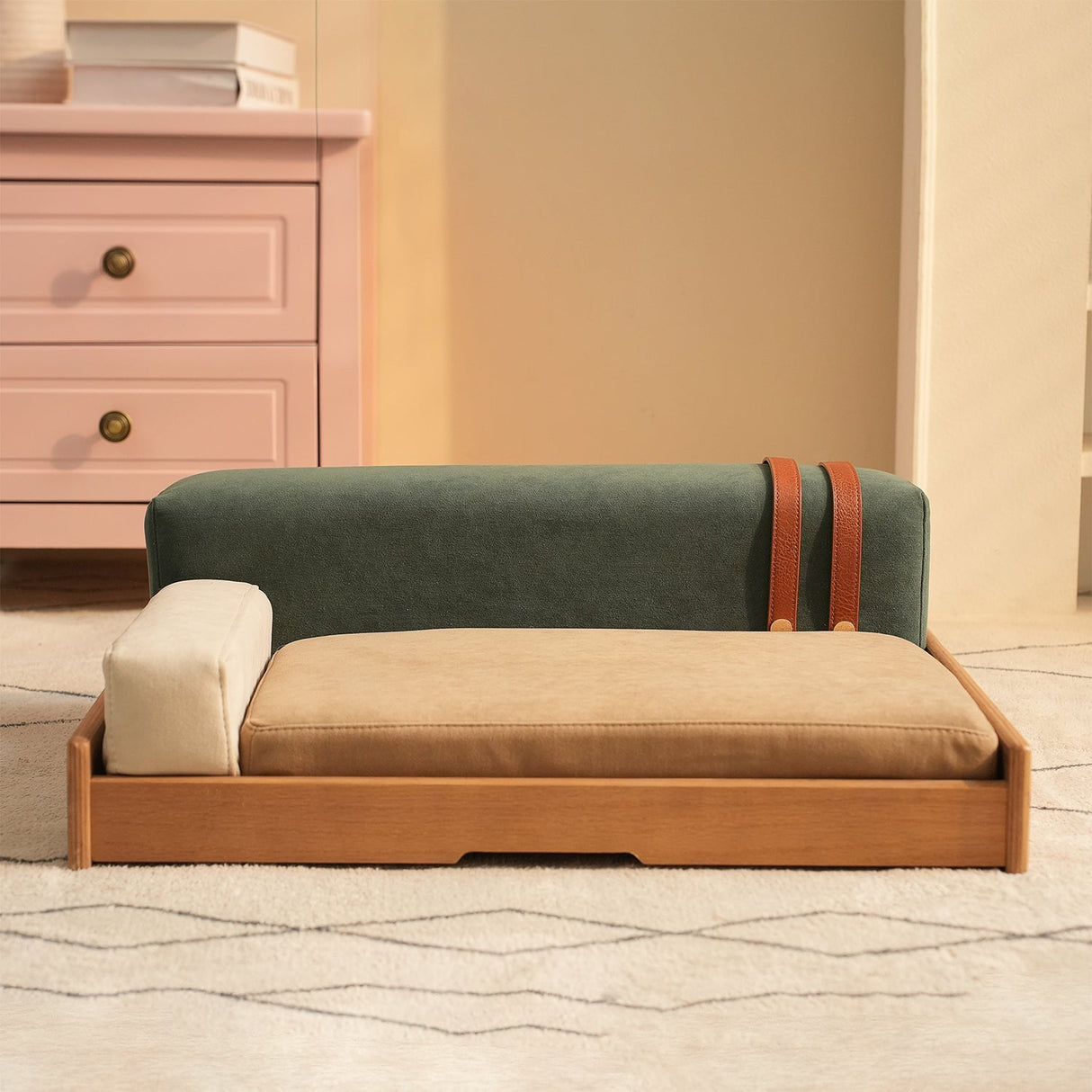 Modern Wooden Pet Bed for Cats and Dogs