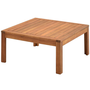 GO Wood Structure Outdoor Sofa Set with Gray Cushions