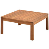 GO Wood Structure Outdoor Sofa Set with Gray Cushions