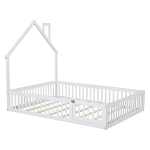 House Platform Bed With Guardrail
