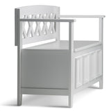 Amherst Solid Wood Entryway Storage Bench in White