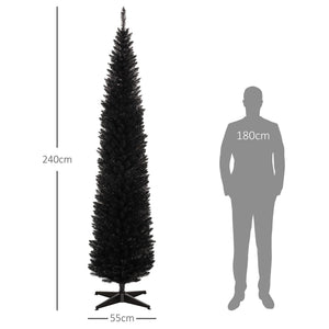 HOMCOM 8' Artificial Pencil Christmas Tree