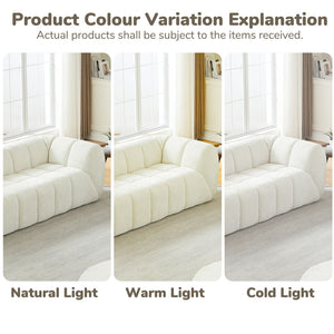 Quilted Cloud Sofa, Three-Seater - Beige