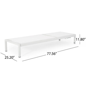 Outdoor Patio Chaise Lounge With 5 Reclining Positions