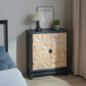 3D Geometric Double-Door Cabinet