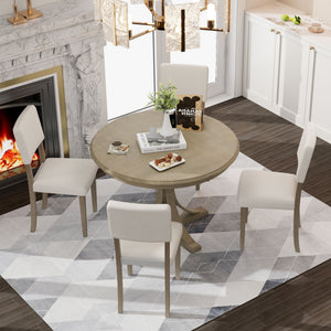 Isla Graceful Pedestal Dining Set for Four
