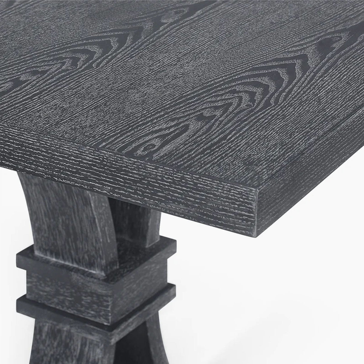 Devingo - Extendable Dining Table Rustic Style - Gray