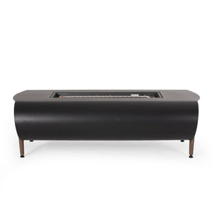 Vernon Rectangle Fire Pit 50,000 BTU - Dark Gray