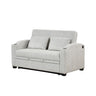 Pull Out Loveseat Sofa With Adjsutable Backrest, 2 Pillows, Cup Holders, USB Ports For Living Room