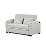 Pull Out Loveseat Sofa With Adjsutable Backrest, 2 Pillows, Cup Holders, USB Ports For Living Room