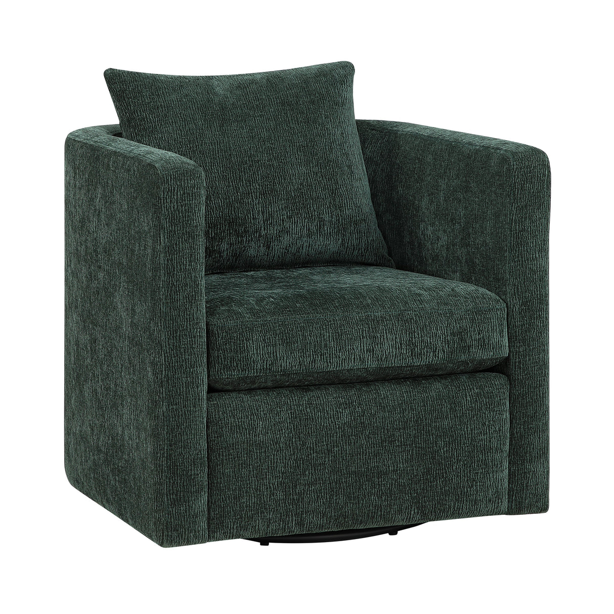 Sutton Light Grey Performance Fabric Swivel Barrel Chair