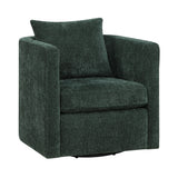 Sutton Light Grey Performance Fabric Swivel Barrel Chair