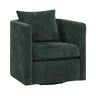 Sutton Light Grey Performance Fabric Swivel Barrel Chair