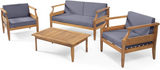 Aston Outdoor 4 Seater Chat Set with Cushions