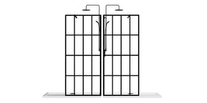 Shower Screen Walk In Wet Room - Black