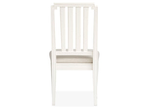 Willowbrook - Upholstered Side Chair With Wood Slat Back (Set of 2) - Egg Shell White