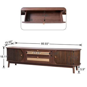 TV Stand for TVs Up to 75'' with Drawers and Sliding Doors