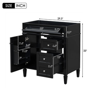 30'' Bathroom Vanity Without Top Sink