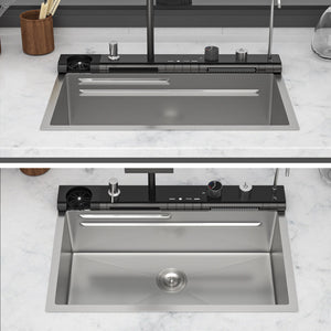 30" Single Bowl Kitchen Sink With Smart LED Faucet