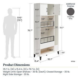 Sports Storage Cabinet - White