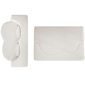 Modern Floor Sofa, With 2 Pillows, Convertible Teddy Fabric Foam Filled Bed
