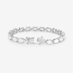 10.26 Carat Genuine Opal .925 Sterling Silver Bracelet