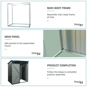 Outdoor Metal Storage Shed Transparent Plate